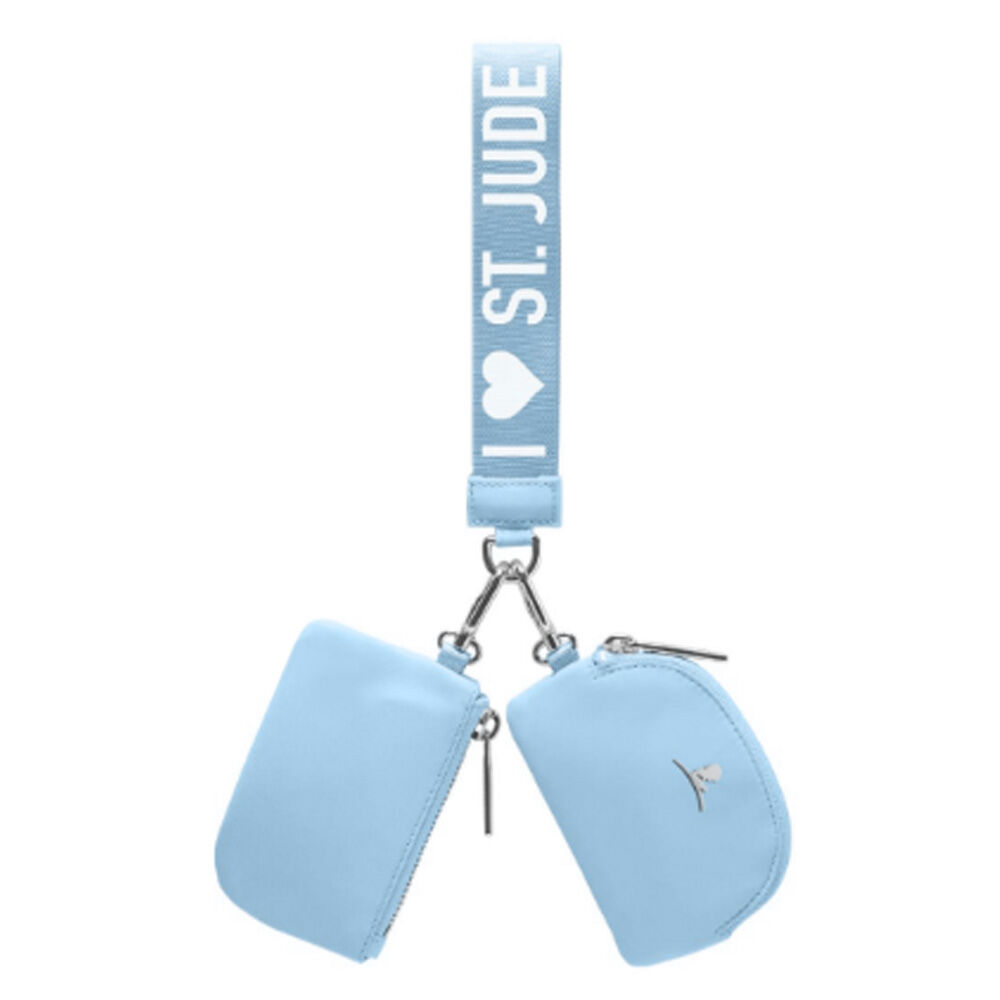 St. Jude Dual Zip Pouch Wristlet - Sky Blue